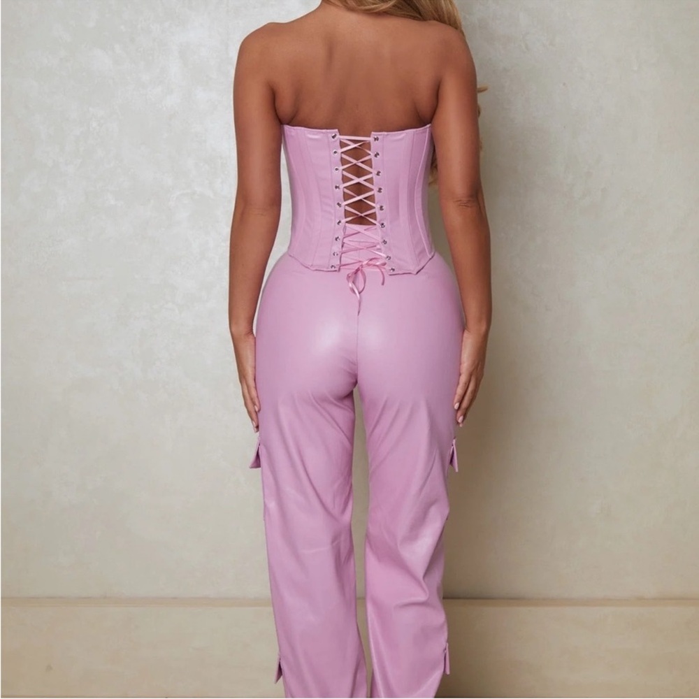 Chic Strapless Pink Jumpsuit